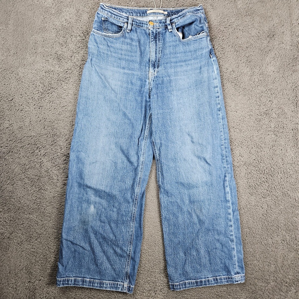 Hudson James‎ Wide Leg Jeans Womens 32 Naval Blue High Rise Denim